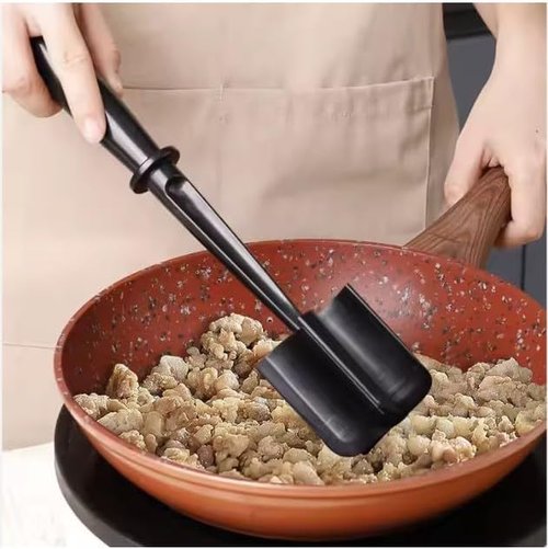 Meat Chopper | Premium Heat Resistant Hamburger Grinder for Ground Beef, Chicken & Potatoes - Black