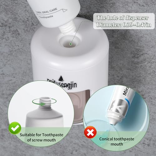 Automatic Toothpaste Dispenser, Wall-Mounted Hands-Free Bathroom Organizer