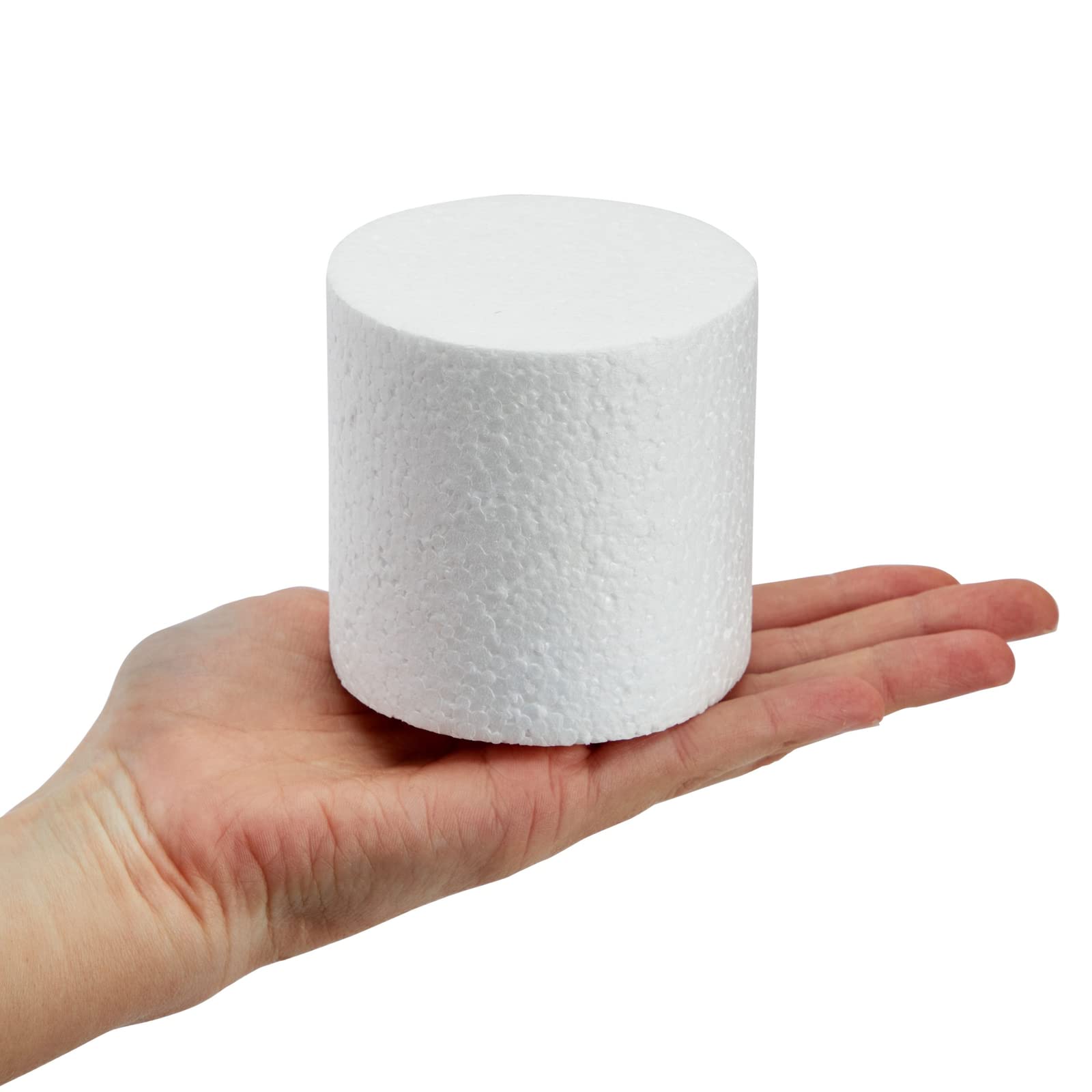 Juvale Round Foam Cake Dummy - 3", 4", 5" & 6" Dia x 3" H White 4-Pack - Cake Decorating Foam & Faux Wedding Props