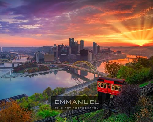 Pittsburgh Skyline Fine Art Photography Print, Mount Washington Incline View