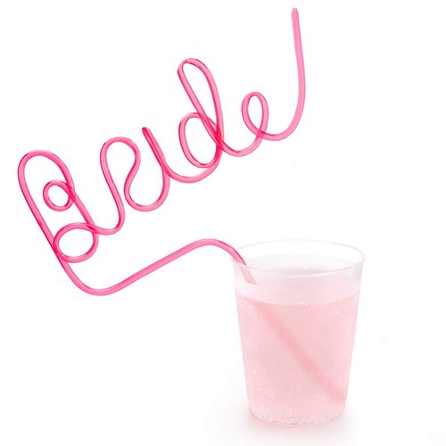 xo, Fetti Bachelorette Party XL Bride Straw | Bridal Shower Decorations + Bride To Be Gift