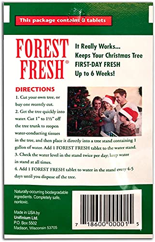 Christmas Tree Preservative Tablets for Live Trees - Non-Toxic (8 Pack)