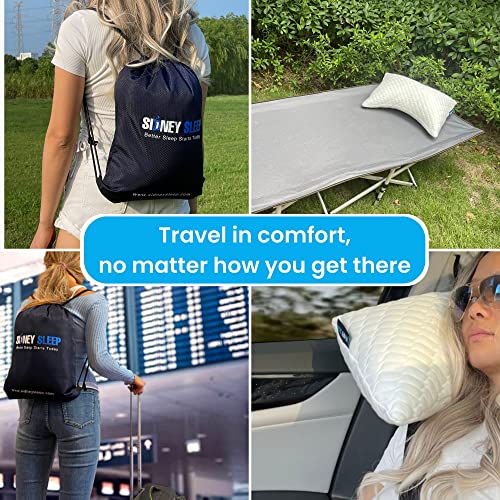 Mini Travel Neck Pillows Set of 2 - Adjustable Lumbar Support