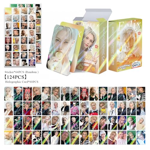 Stray Kids Photocard Set 124 Piece Collection with Stickers
