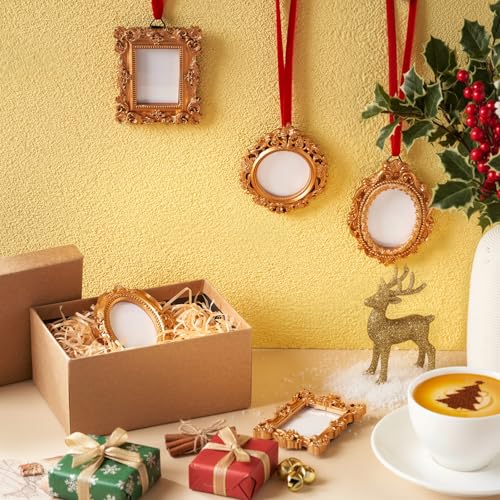 10 Pcs Mini Vintage Gold Photo Frames with Velvet Ribbon, M5-5m - Bucherry