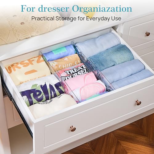 Adjustable Drawer Dividers 12 Pack Clear Plastic Expandable Separators