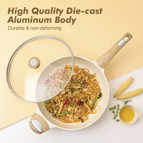14-Piece Non-Toxic Ceramic Cookware Set - Induction Pots and Pans