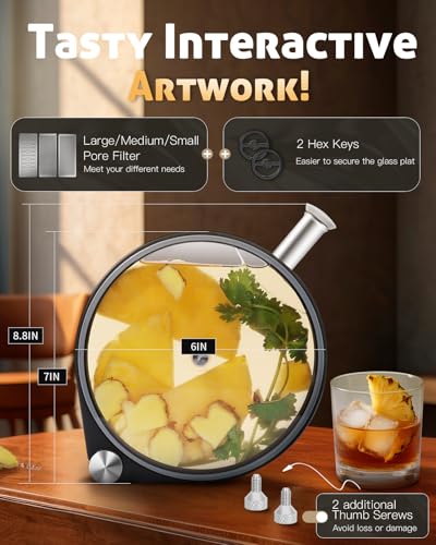 Sxmprail 13oz Cocktail Porthole Infuser - Drink Liquor & Infused Spirit Decanter