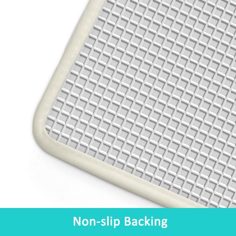 Cloud Shaped Smile Face Bath Mat - Soft Absorbent Non-Slip Rug for Kids Room