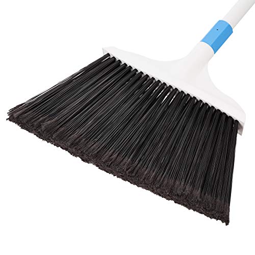 Heavy-Duty Outdoor Floor Broom with Stiff Bristles & 3-Piece Handle