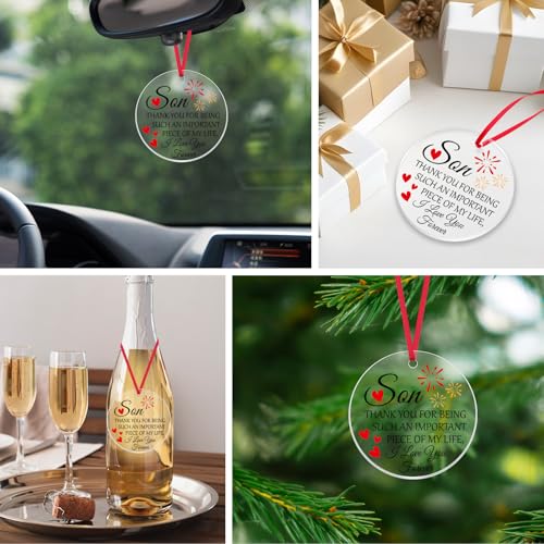 Personalized Son Christmas Ornament - Inspirational Gift from Mom & Dad