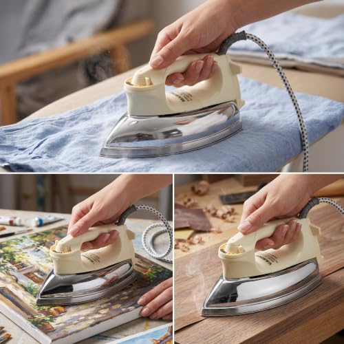 WASING 700W Portable Household & Industrial Dry Iron with Stainless Steel Soleplate