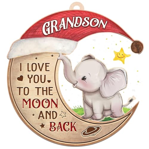 Grandson Christmas Ornament - BlinkWishes Grandson (From Grandma/Grandpa) Hanging Keepsake