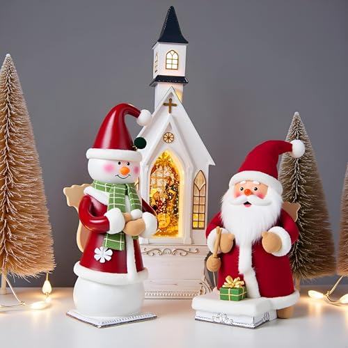 Christmas Musical Church Lantern with Nativity Scene & Swirling Glitter