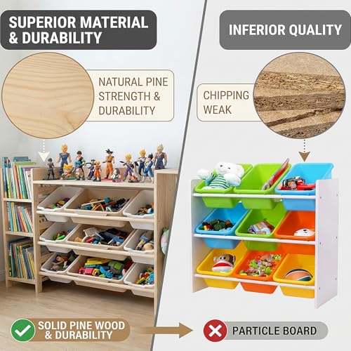 4-in-1 Kids Toy Storage Organizer with Bookcase and Plushie Zoo