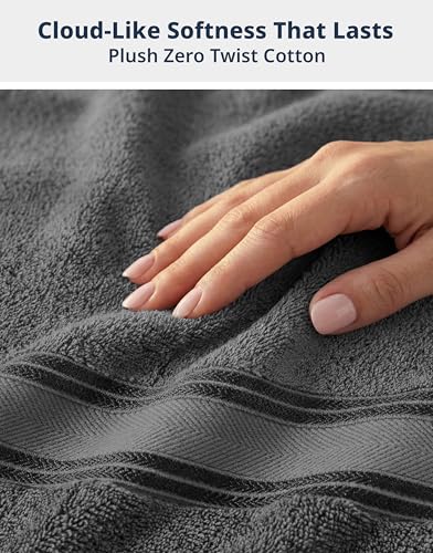 Lane Linen 18-Piece 100% Cotton Bath Towel Set - Grey