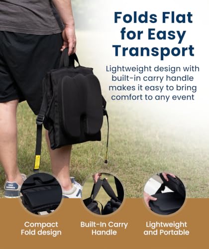 Portable Memory Foam Stadium Seat with Back Support for Bleachers