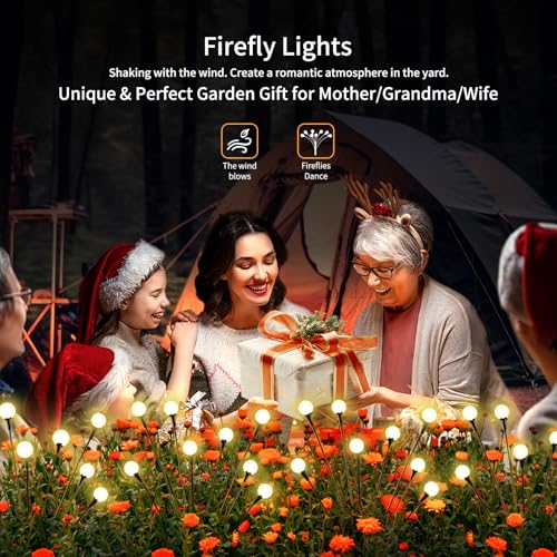 Vignuto Solar Outdoor Waterproof Firefly String Lights 10 Pack - Garden & Patio Decor