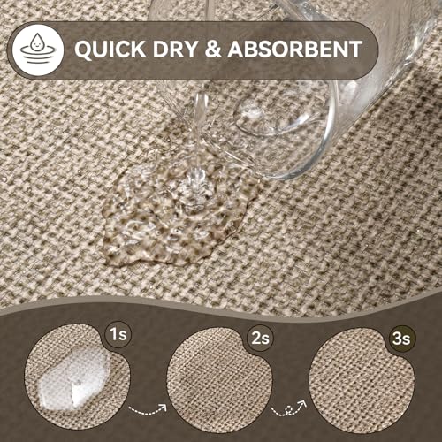 YDKGL Half Circle Bath Mat, Thin Non-Slip Brown Bathroom Rug 16x24