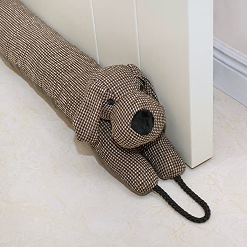 Weighted Under Door Draft Stopper - 36 Inch Decorative Dog Door Snake