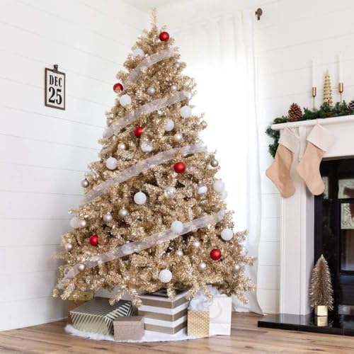 48-Inch White Faux Fur Christmas Tree Skirt - Soft Plush Holiday Decor