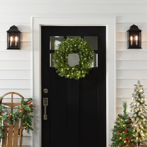 National Tree Company 24in Pre-Lit Norwood Fir Artificial Christmas Wreath