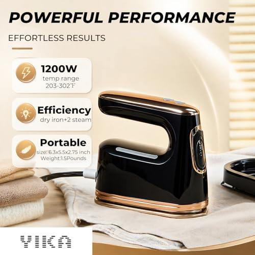 2-in-1 Handheld Clothes Steamer and Iron, Portable Fabric Wrinkle Remover