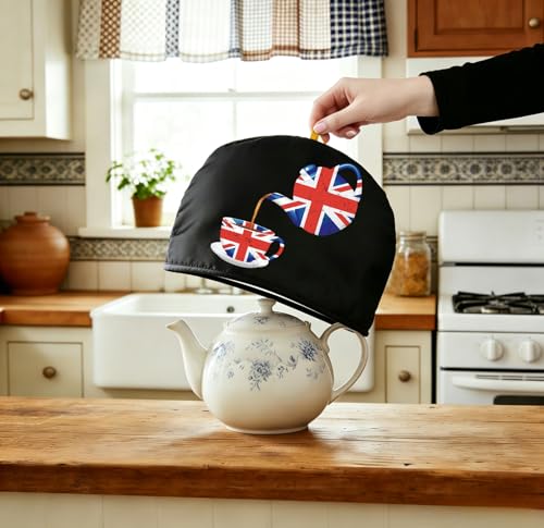 British Flag Teapot Cozy - Cotton Insulated Tea Pot Cover 32cm x 22.5cm