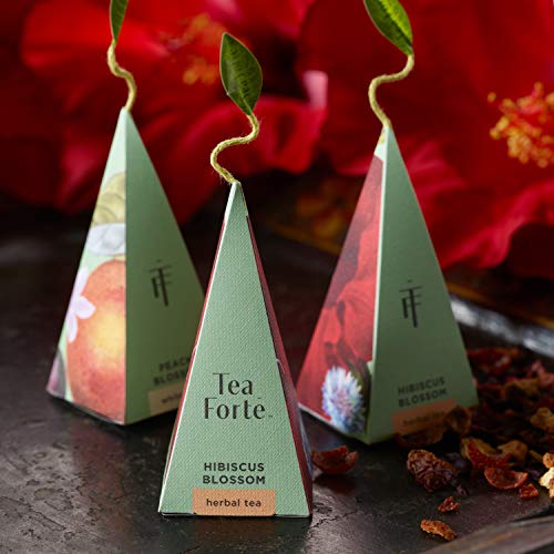 Tea Forte Premium Tea Sampler with 10 Pyramid Infuser Bags - Gift Set