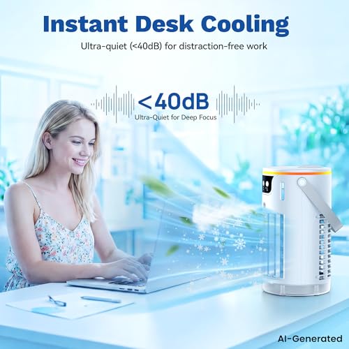 Portable Mini Evaporative Air Cooler 1200ML with Ice Cooling Mist