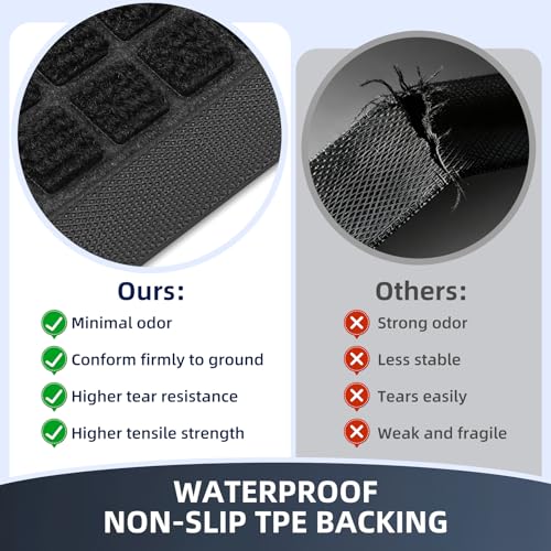 Heavy Duty Front Door Mat - Non-Slip Dirt Trapper Doormat (29.5" x 17")