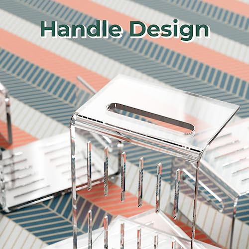Clear Acrylic Kids Step Stool - Non-Slip Bathroom & Kitchen Foot Stool