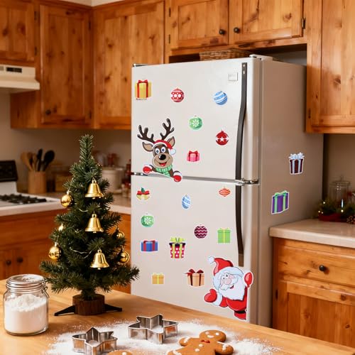 Goktvai Style 1 Christmas Refrigerator Magnets Holiday Decor Santa Tree Reindeer