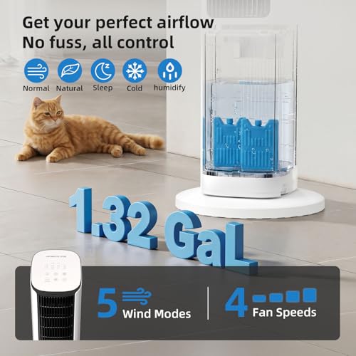 Portable Evaporative Air Cooler with Ice Packs and Aromatherapy Pad