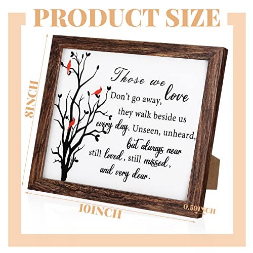 10x8 Inch Wooden Memorial Shadow Box with LED Lights and Cardinal Design