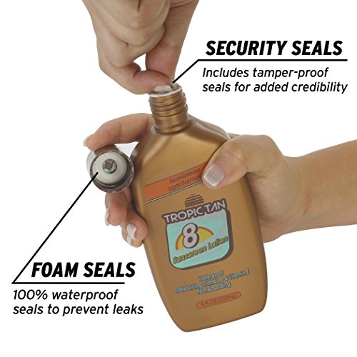 GoPong Tropic Tan Sunscreen Flask 2-Pack 16oz Hidden Liquor Containers for Travel