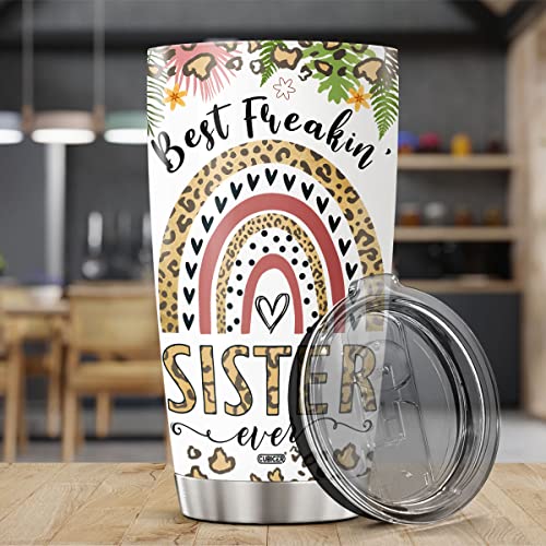 Sister Tumbler 20 oz Insulated Travel Mug - CUBICER Sister Gift Stainless Steel