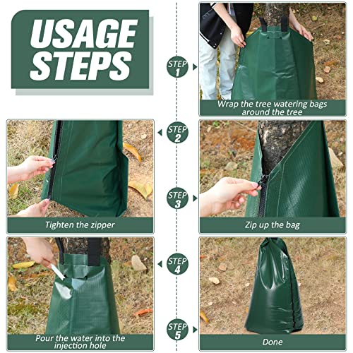 20 Gallon Slow Release Tree Watering Bags (20 Pack) - Reusable PVC Drip System