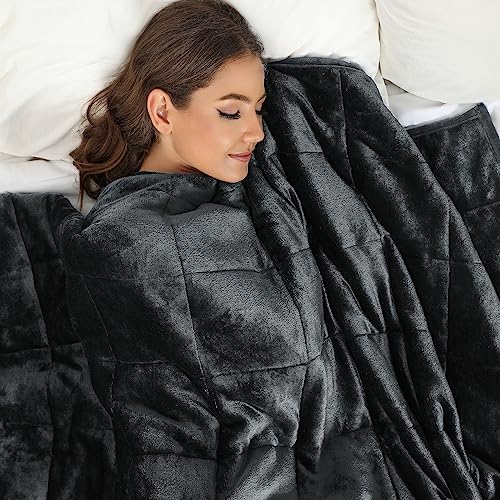 Weighted Blanket Queen Size 20lbs 60x80 Inches Soft Sherpa Fleece Throw