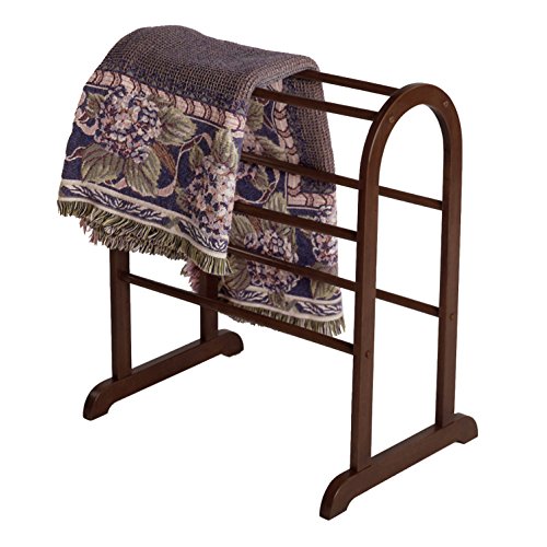 Casafoyer Eleanor Quilt Rack - Freestanding Wooden Organizer for Blankets & Towels