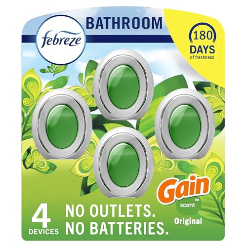 Small Space Air Freshener & Odor Eliminator, Non-Electric, 4 Pack