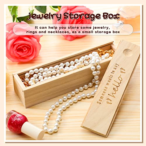 Wooden Pregnancy Announcement Box - Test Holder Keepsake with Slide Lid