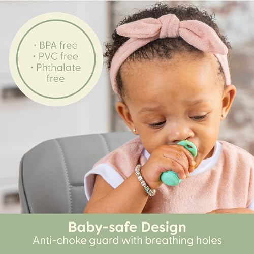 Silicone Baby Spoons with Anti-Choke Barrier for Self-Feeding