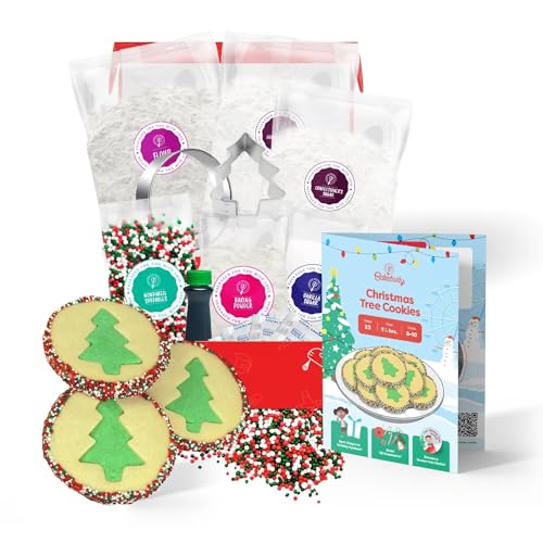 Baketivity Christmas Tree Cookies Kids Baking Kit