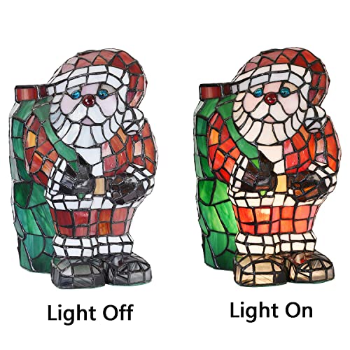 Bieye Santa Claus Table Lamp 7.75" x 9.25" x 13" Christmas Night Light with LED Bulb
