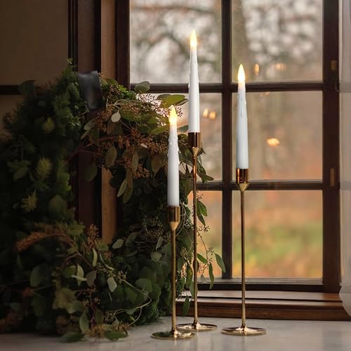 Yunsheng 12Pcs Christmas Tree Flameless Candles with Clips & Remote Timer
