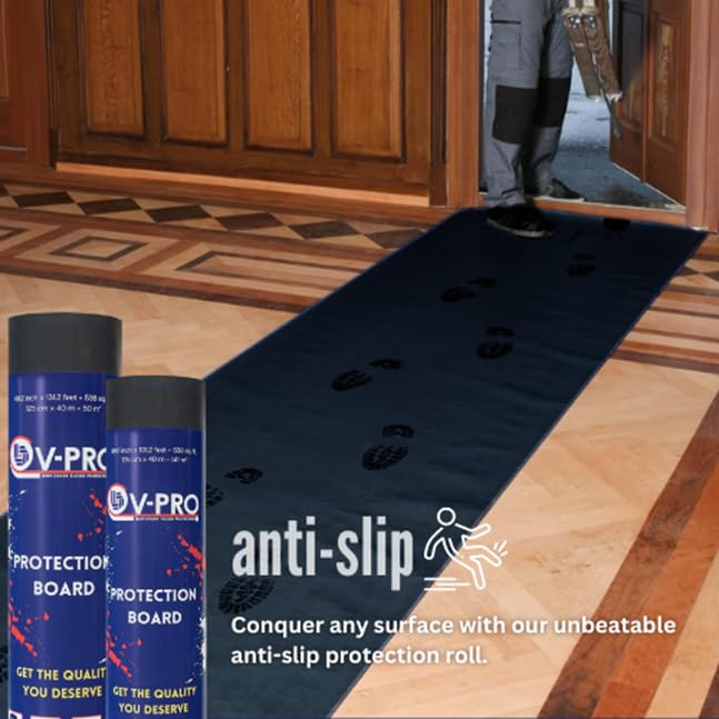 Heavy-Duty Floor Protection Roll 317sqft – Waterproof Construction Covering