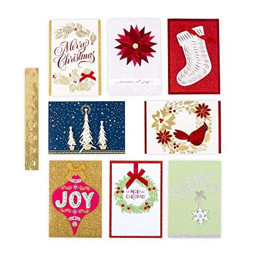 Hallmark Assorted Christmas Cards Set 24 Pack Multicolor 5 x 7.2 Inches Holiday Greetings