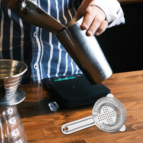 Stainless Steel Cocktail Strainer with Spring - Bar Tool for Mixologists & Home Use