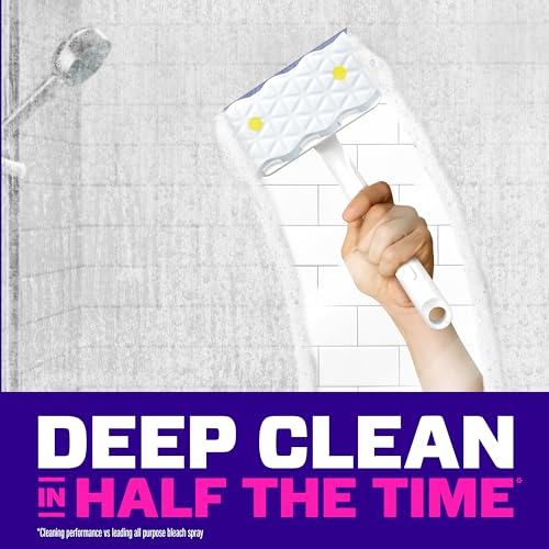 Mr. Clean Shower & Tub Scrubber Lemon Starter Kit with 2 Foaming Magic Erasers